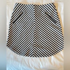 EUC Striped Black and White Skirt. Tag has been removed.  See measurements.